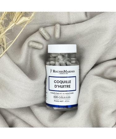 Roches Marines - Oyster Shell Dietary Supplement - Natural Calcium - Bone Capital - Bone Comfort - 100 Capsules - Developed in France - Buy Online on GoSupps.com
