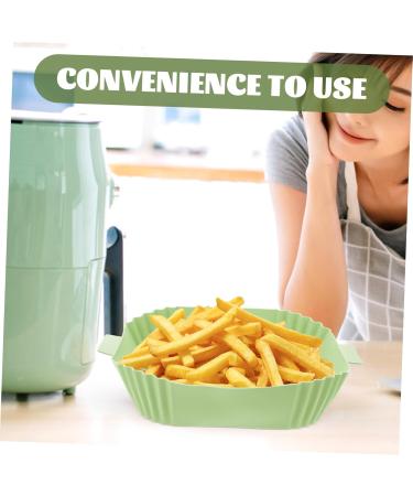 Zerodeko 2pcs Air Fryer Pan Air Fryers Reusable Air Fryer Bowl Silicone Air Fryer Liner Cooking Pot Non Stick Greenx2pcs 24X19.5X5CMx2pcs - Buy Online on GoSupps.com