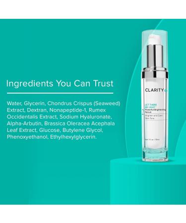 ClarityRx Let There Be Light Serum - Powerful Brightening & Hydrating Treatment with Hyaluronic Acid for Hyperpigmentation & Dull Skin - 1 fl oz - Buy Online on GoSupps.com