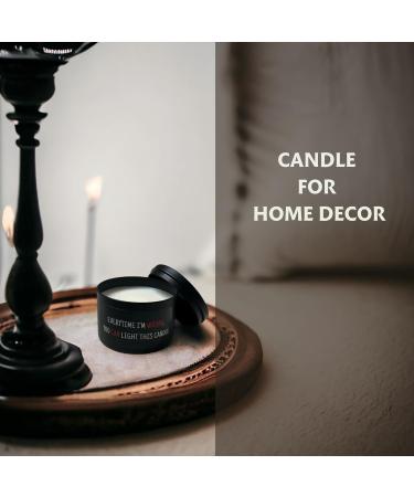Vanilla Smoke Scented Candles for Men & Women - 8 oz Soy Candle Gift Set | Humorous Gifts in Stylish Black Jar - Buy Online on GoSupps.com