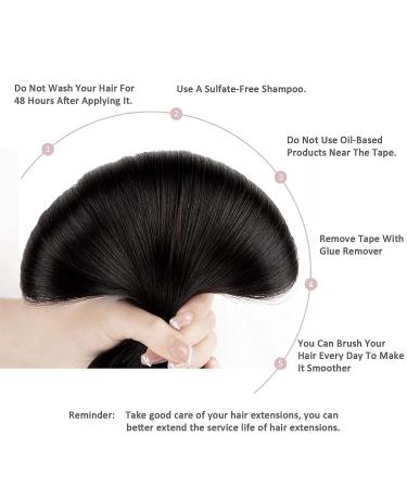 Shop Hotlulana 22 Natural Black Tape In Extensions | 100% Real Hair | 50g Skin Weft | 20PCS Invisible Extensions - Buy Online on GoSupps.com