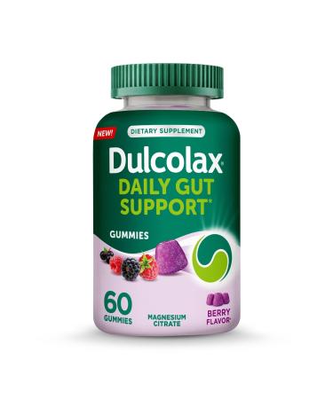 Dulcolax Daily Gut Support Gummies Magnesium Formula Stimulant-Free Berry Flavor 60 Count Mixed Berry 60 Count