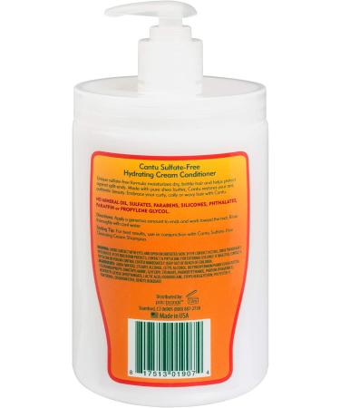 Cantu Hydrating Cream Conditioner 709g - Salon Size (Pack of 1) - Buy Online on GoSupps.com