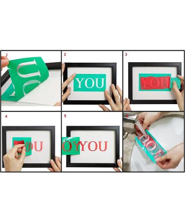 GAGA 4PCS Washroom Adhesive Silk Screen Stencils for DIY Home and Furniture Decoration - Buy Online on GoSupps.com