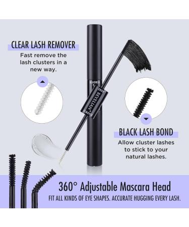 BEYELIAN D+ Curl Cluster Lashes Kit with Lash Bond and Remover - 84 Pcs Individual Lash Clusters, Super Strong Hold Adhesive, Fast 48 Hour Removal - Buy Online on GoSupps.com