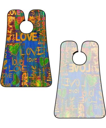 Graffiti Love Letter Beard Bib | Colorful Heart Hair Catcher | Non-Stick Grooming Cloth for Shaving & Trimming | Ideal Gifts for Men - Buy Online on GoSupps.com