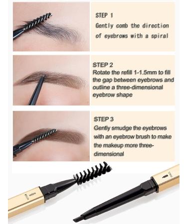 5pcs eyebrow pencil dark brown waterproof micro ultra slim eyebrow color makeup pencil cosmetics eye brow stencil kit benefit precisely for women tattoo organic makeup contour brow dye - Buy Online on GoSupps.com