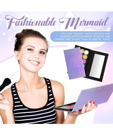 2 Piece Mermaid Magnetic Palette Set with Mirror & 36 Adhesive Stickers - Perfect for Eyeshadow Lipstick & Blush - International Shipping Available - Buy Online on GoSupps.com