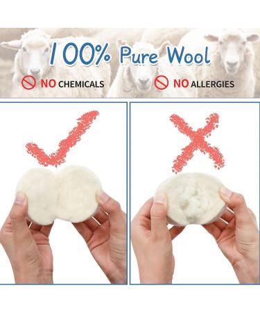 Erosbon Organic Wool Dryer Balls 8 Pack - Natural Fabric Softener for Sensitive Skin - Baby Safe & Hypoallergenic - Reduce Wrinkles & Save Time - Buy Online on GoSupps.com