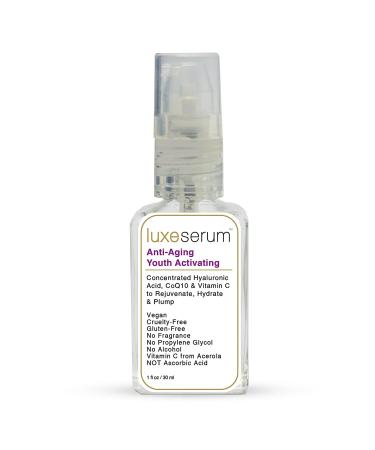 Luxe serum Dermatologist-Tested Anti Aging Youth Activating Serum - Face Serum with Vitamin C  Hyaluronic Acid  Peptides - Helps Reduce Fine Lines & Wrinkles and Support Collagen Production - Buy Online on GoSupps.com