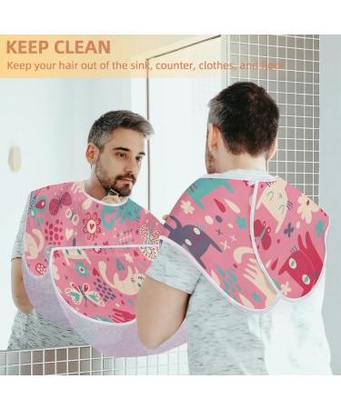 Buy Cats Painting Beard Bib Apron - Non-Stick Waterproof Hair Catcher for Men | Perfect Grooming Gift - Buy Online on GoSupps.com