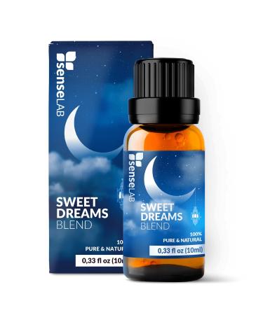 SenseLAB Sweet Dreams Sleep Essential Oil Blend - 100% Pure Extract Lavender Vetiver and Frankincense Oil - Therapeutic Grade Essential Oils - for Aromatherapy Diffuser and Humidifier (10 ml) Sweet Dreams 10ml (Blend)