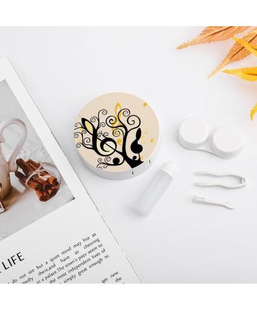 Musical Tree Notes Contact Lens Case - Portable Travel Box with Mirror for Easy Lens Storage - Buy Online on GoSupps.com