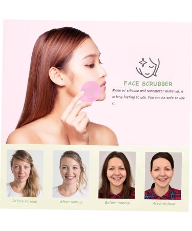 FRCOLOR cleansing exfoliator face silicone bath scrubber face scrubber female facial brush shower body scrubber bath brush silicone brush round handle man multifunctional brush Silica gel - Buy Online on GoSupps.com