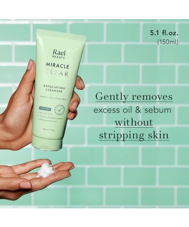 Rael Miracle Bundle - Invisible Spot Cover (96 Count) Exfoliating Cleanser (5.1 oz) Clarifying Toner (5.1 oz) Barrier Cream (1.8 fl. oz) - Buy Online on GoSupps.com