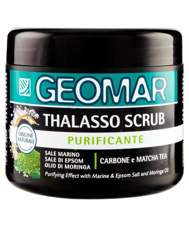 Geomar |Cleaning Thalasso peeling with sea salt bitter salt Moringa oil and extracts from charcoal and Matcha tea 95% natural origin made in Italy 600 g - Buy Online on GoSupps.com
