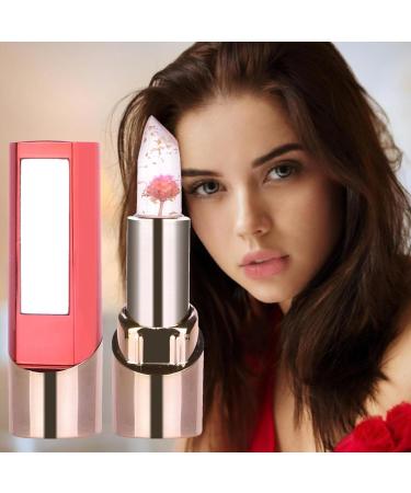 Crystal Flower Magic Lipstick with Gold Foil - Long Lasting Nourishing Lip Gloss for Date, Party, Halloween & Prom - Buy Online on GoSupps.com