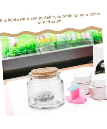 Ipetboom Nail Dappen Dish Nail Cup Glass Acrylic Nail Supplies Dappen Dish Manicure Nail Dish Nail Liquid Holder Dish for Acrylic Nails Nail Dish Cups with Lids Stainless Bracket With Base - Buy Online on GoSupps.com