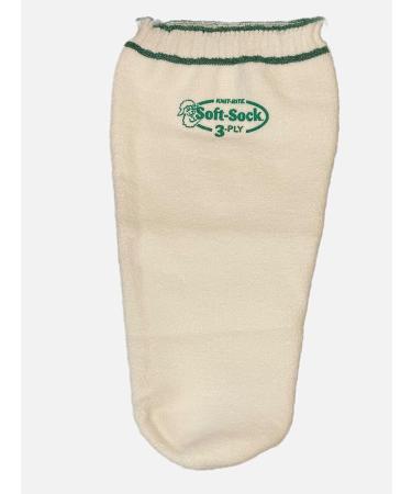MediMark Knit Rite Prosthetic Sock - 3-Ply Non-Roll Extra Short White & Opulent Garden | One Size International Shipping - Buy Online on GoSupps.com