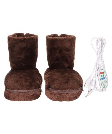 Buy Electrically Heated Washable Shoes - USB Heated Boots for Men & Women | Adjustable Temperature Soft & Comfortable | Keep Your Feet Warm (Brown) - Buy Online on GoSupps.com