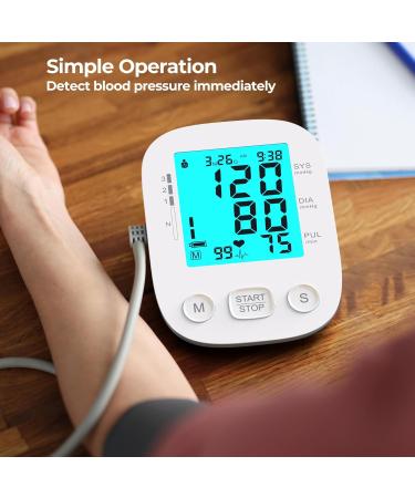 Buy Blood Pressure Monitors for Home - Upper Arm Automatic Digital BP Monitor with USB Type C Blue Backlit LCD - Perfect Gift for Christmas - Buy Online on GoSupps.com