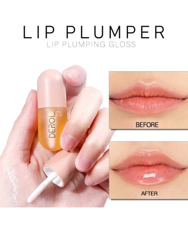 DEROL Lip Plumper by Vafee - Natural Lip Care Serum for Fuller Lips | Hydrating, Reduce Fine Lines, Lip Mask - 5.5ML - Buy Online on GoSupps.com
