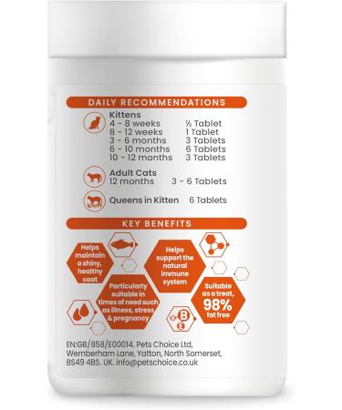 Vetzyme Conditioning Tablets for Cats and Kittens (300 Tablets) - Promotes Health and Vitality Supporting a Healthy Immune System - Buy Online on GoSupps.com