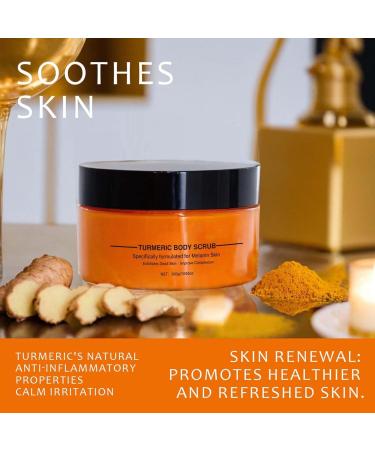 Turmeric Scrub Kojic Acid Skin Lightening Soap for Dark Spots Brightening Inside Thighs Bikini Area Natural Facial Exfoliation - Buy Online on GoSupps.com