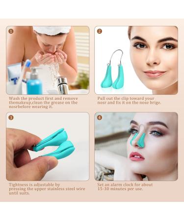 FERNIDA Nose Shaper Clip | Soft Silicone Nose Straightener for Wide Noses | Pain-Free Reshape & Slimmer | Sky Blue - Buy Online on GoSupps.com