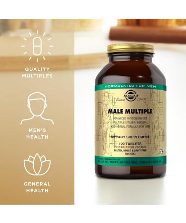 Solgar Male Multiple Multivitamin Mineral & Herbal Formula  - 120 Tablets  - Buy Online on GoSupps.com