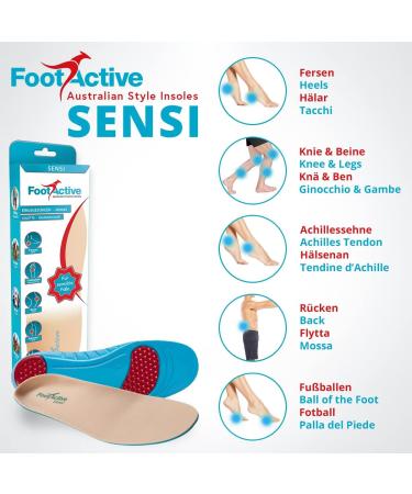 FootActive Sensi Insoles for Sensitive Feet - Comfort for Heels & Balls - Size 44/45 EU - Beige - Buy Online on GoSupps.com