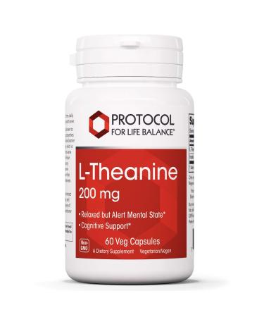 Protocol for Life Balance L-Theanine 200 mg  60 Veg Capsules