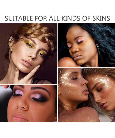 Glitter Liquid Eyeshadow Sparkling Diamond Pearly Shimmery Eye Liner Liquid Eye Shadow Water Proof Lasting High Gloss Metallic Eye Makeup 5.5 ml (G One Size) 5.5 ml (Pack of 1) G - Buy Online on GoSupps.com
