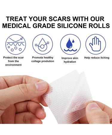 Silicone Scar Sheets 1.6x120 3M - Clear Tape for Effective Scar Treatment - Surgical, C-Section, Keloid, Burn, Acne - Invisible Silicone Strips - Buy Online on GoSupps.com