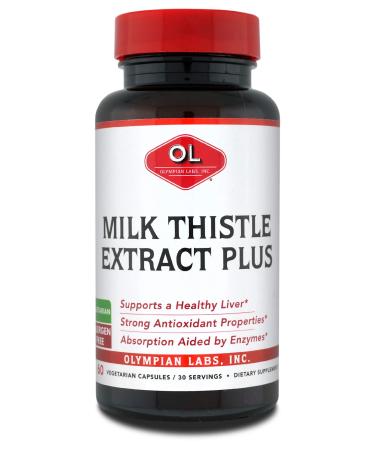 Olympian Labs Milk Thistle Extract Plus Enzymes Antioxidants Supporting Liver Health 60 Vegetarian Caps