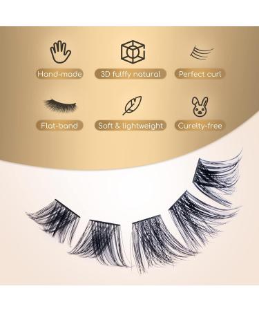Larbois 45 Cluster Individual False Eyelashes Kit - DIY Natural Reusable Russian Lashes with Clear Glue - 10-16mm - Buy Online on GoSupps.com