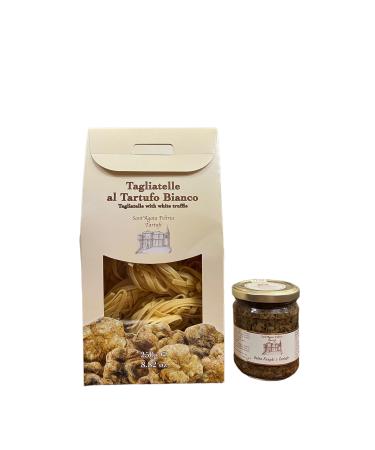 Amarcord La Romagna Tagliatelle with white truffle 250 g + mushroom and truffle sauce Sant'Agata Feltria Truffle 180 gr