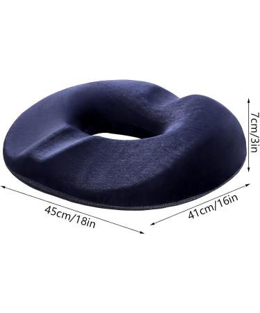 Hemorrhoid Pillow Wheelchair Cushions Premium Memory Foam Washable Donut Seat Cushion for Tailbone Pain Back Pain Relief Blue - Buy Online on GoSupps.com