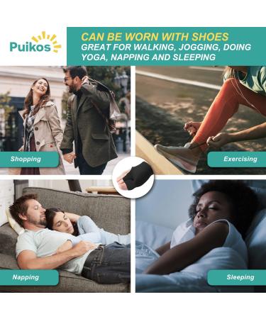 Puikos Hallux Valgus Toe Separator Set | Bunion Corrector Socks & Big Toe Strap | 2 Toe Spreader for Men & Women - Small Black - Buy Online on GoSupps.com