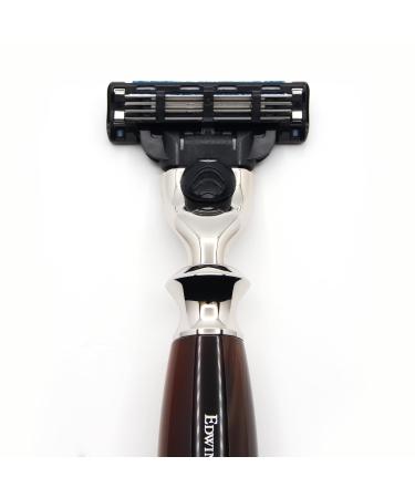 Edwin Jagger R352AMZ Classic Nickel-Plated MACH 3 Razor | Reusable Manual Shaving for Men & Women - Perfect for Cream & Soap - Buy Online on GoSupps.com