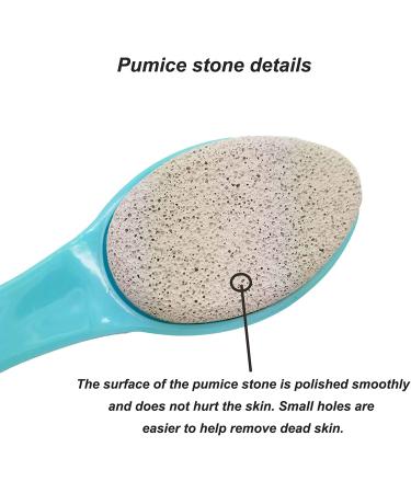 Exfoliating Foot Stone Brush with Pumice | Shower Scrubber Set (2PCS Blue) - Buy Online on GoSupps.com