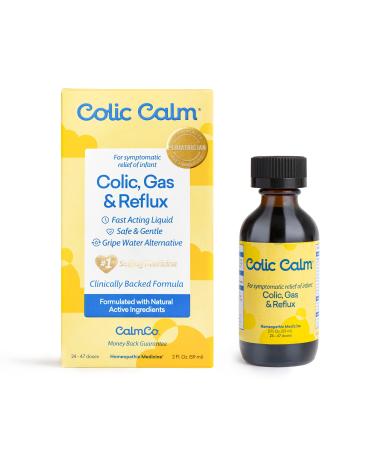Colic Calm Homeopathic Gripe Water, Colic & Infant Gas Relief Drops, 2 Ounce 2 Fl Oz (Pack of 1)