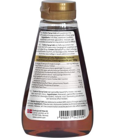 Sukrin Gold Syrup 450g - Sugar Free, Gluten Free, Keto and Low Carb Sweetener for Desserts and Breakfast - Pack of 1 - Buy Online on GoSupps.com