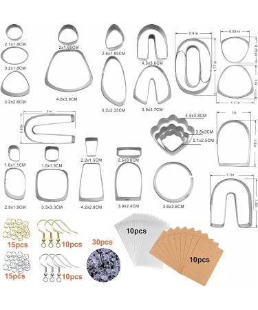 Apiemo 138 Pcs Polymer Clay Cutters Set - Classic Shapes for Earring Jewelry Making - Buy Online on GoSupps.com