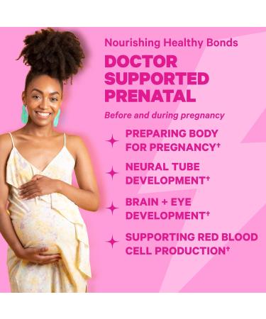 Pink Stork Total Prenatal Gummies - Raspberry Vitamin Gummy for Pregnancy with B Vitamins, Folate, Iron | Morning Sickness Support | 60 Gummies - Buy Online on GoSupps.com