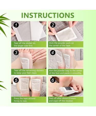 Detox Foot Pads - 20PCs Natural Deep Cleansing Foot Care | Promote Blood Circulation & Improve Sleep - Buy Online on GoSupps.com