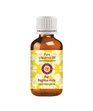 Deve Herbes Liquorice Oil (Glycyrrhiza glabra) | Cold Pressed | Pure | Natural | Undiluted | For Diluting Essential oils | For Skin & Massage | Non-Sticky| Lightweight| Men & Women | 100ml (3.38 oz)