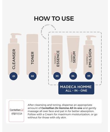 Centellian 24 Madeca Homme All-in-One Moisture Essence - Soothing & Moisturizing Korean Skin Care for Men | Travel Essentials 4.2fl oz - Buy Online on GoSupps.com