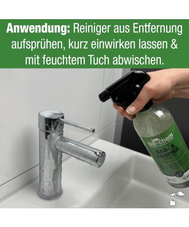 Bio-Chem Bathroom & Sanitary Cleaner | 5L Canister - Multi-Surface Spray Limescale Remover for Shower Toilet & Sink - Buy Online on GoSupps.com