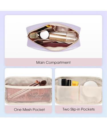 Wandering Nature Small Cosmetic Makeup Bag with Slip-in Pockets - Eco Vegan Leather Purple - Buy Online on GoSupps.com